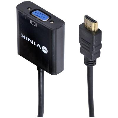 Cabo Adaptador HDMI para VGA Macho para Fêmea 25CM com Conversor de Vídeo 6,75GBPS Vinik