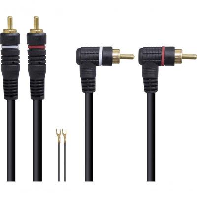 Cabo 2 RCA X 2 RCA Vinik RCA 90º 5 Metros para Áudio e Vídeo 100% OFC