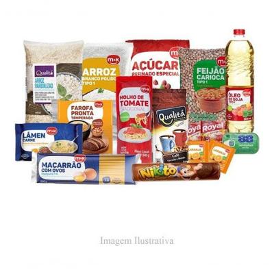 Cesta Básica Kit C com 4 Unidades Completas 16 Itens de Alimentos Essenciais Higipack