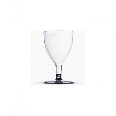 Taça para Vinho Descartável Acrílico 170ML 50 Unidades Transparente Higipack