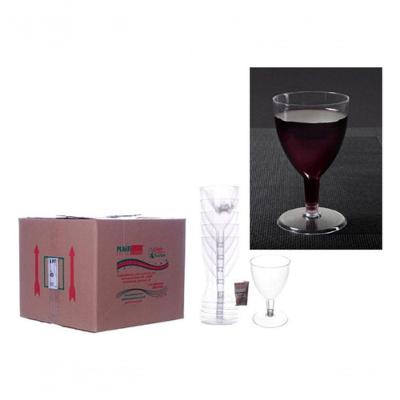 Taça para Vinho Descartável Acrílico 170ML 100 Unidades Transparente Higipack