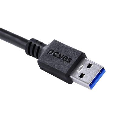 Cabo USB a 3.0 Macho para USB Tipo C P3UACP-1 1M com Alta Velocidade 5GBPS Preto Pcyes