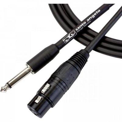 Cabo P10 X XLR Fêmea Ninja HG B 6,10M com Liga de Cobre OFHC Preto Santo Angelo