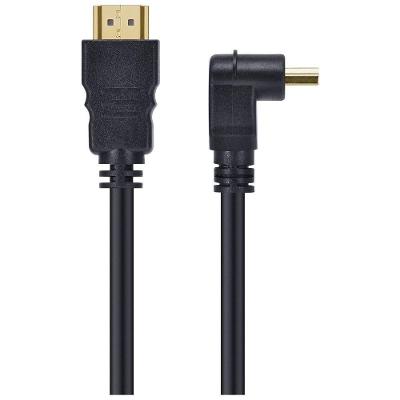 Cabo Hdmi 2.0 Macho 4k 1 Conector 90º 3 Metros