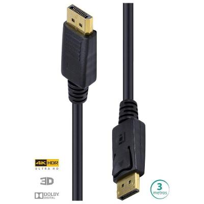 Cabo Displayport 1.3 Ultra HD 3M com Resolução 4K 3840x2160 a 120HZ para Áudio e Vídeo Vinik