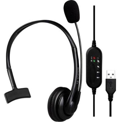Headset Office FK 731A com Conexão USB e Microfone com Haste Flexível Preto Fortrek