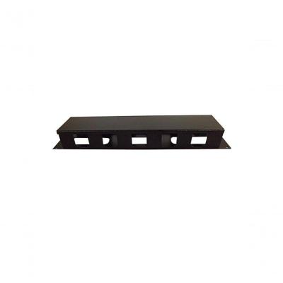 Guia Organizador de Cabos 2Ux19 para Rack 19 com Tampa Preto Max Eletron