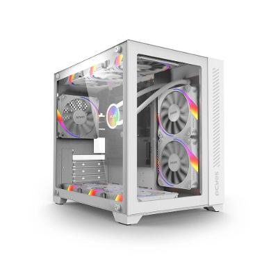 Gabinete Gamer Forcefield White Ghost Vidro Pcyes