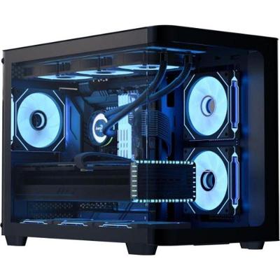 Gabinete Gamer ATX P300C Mini Torre Micro ATX com Vidro Temperado e 3 Fans ARGB Preto