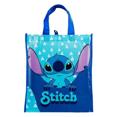 Sacola Reutilizável Disney Feira Reutilizável Azul Stitch 39x35CM em Polipropileno Azul