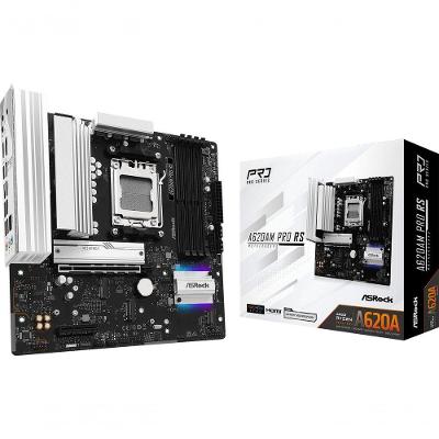 Placa-mãe A620AM Pro RS AM5 DDR5 256GB 3xM.2 Nvme HDMI Displayport Asrock
