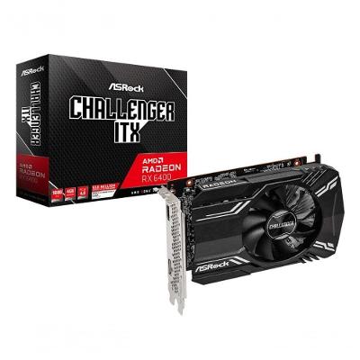 Placa de Vídeo Radeon RX 6400 Challenger ITX 4G 4GB GDDR6 PCI Express 4.0 X4 Asrock