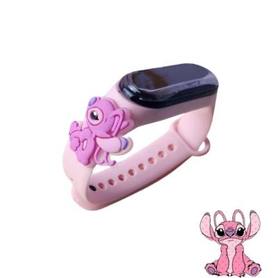 Relógio Infantil Feminino Menina Angel Stitch Analógico Pulseira Silicone a Prova da Água Nudi OEM