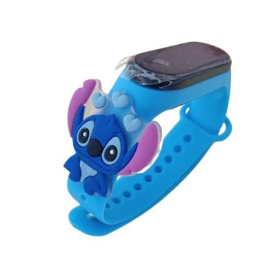 Relógio Infantil Feminino Angel Stitch Analógico Silicone à Prova D'Água Azul OEM