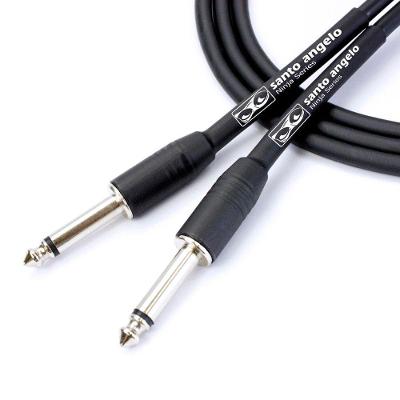 Cabo para Guitarra Ninja Cable 0,20 mm P10-P10 03FT 91 cm com Liga de Cobre OFHC Preto Santo Angelo