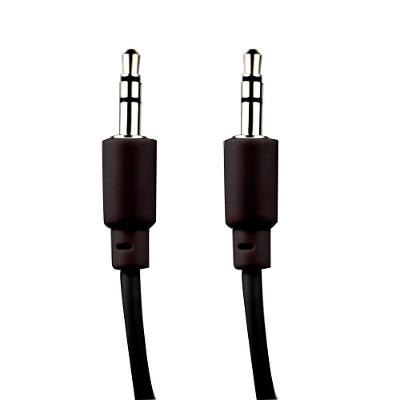 Cabo de Áudio P2 X P2 C-042 Estéreo 3,5MM com Conectores em Níquel Preto Evus
