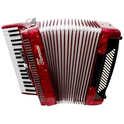 Acordeon Piano TA-8009 80 Baixos 37 Teclas Vermelho com Bag Vanral