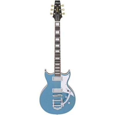 Guitarra Elétrica Aria Pro II 212-MK2 Bowery Corpo em Mogno e Vibrato Bigsby Phantom Blue Aria