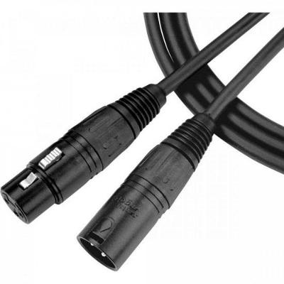 Cabo XLR para Microfone Balanceado Ninja LW B 4,57M com Blindagem em Cobre Estanhado OFHC Preto