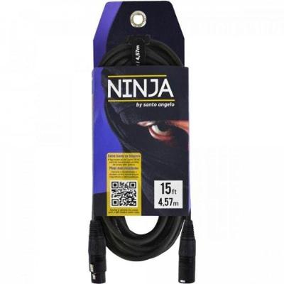 Cabo para Microfone Balanceado Ninja Lw B XLR Macho X XLR Fêmea 4,57M Cobre OFHC Santo Angelo