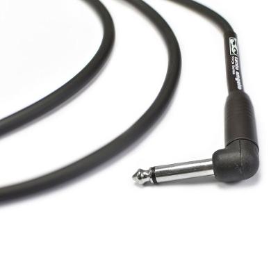 Cabo para Guitarra Ninja l Cable 0,20 mm P10-P10 90° 15FT 4,57M com Liga de Cobre OFHC Preto Santo