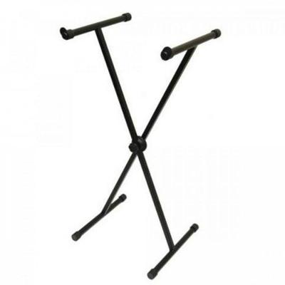 Suporte para Teclado 2020 em X para 1 Instrumento com Ponteiras Antiderrapantes Preto Saty