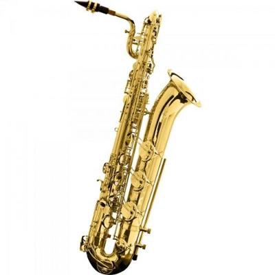 Saxofone Barítono Eb HBS-110L com Mecanismo de Oitava Facilitado e Case Dourado Harmonics