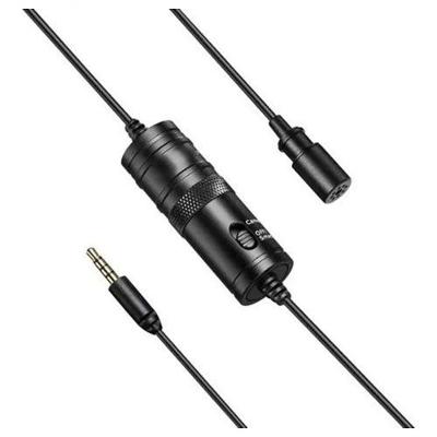 Microfone de Lapela Omnidirecional para Vídeo Cabo 6m Compatível com Smartphone e Câmera GXM