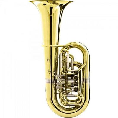 Tuba HBB-200L Afinação Bb 4-4 com 4 Rotores Acabamento Laqueado Dourado Harmonics