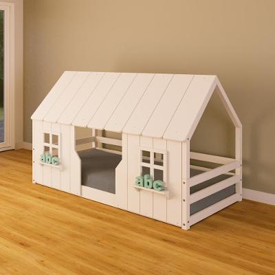 Cama Montessori Casinha Encantada Madeira Maciça Branco Housin