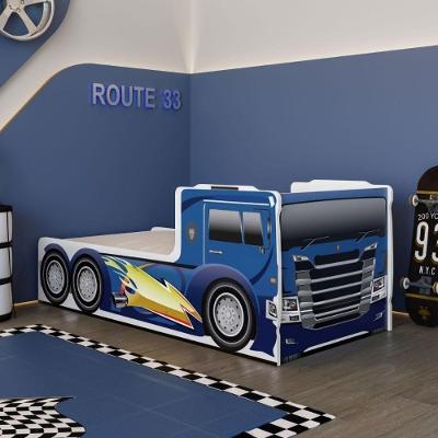 Cama Infantil Caminhão Turbo Design Inspirado MDF-MDP Azul Casah
