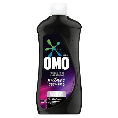 Sabão Líquido lava-roupas Roupas Finas e Delicadas Pretas e Escuras 900ML Transparente OMO