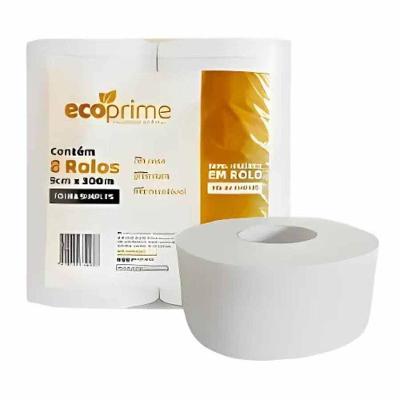 Papel Higiênico Rolão Ecoprime 100% Celulose 15G 9CM X 300M com 8 Rolos Eco Prime