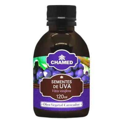 Óleo Vegetal de Sementes de Uva 100% Puro para Pele Oleosa 120ml Chamel