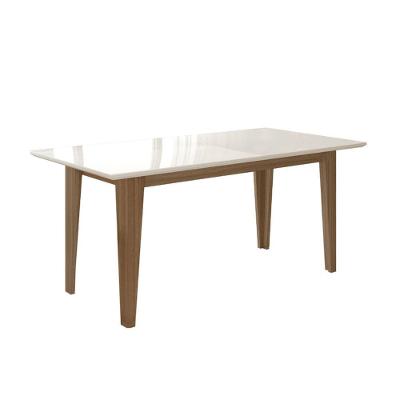 Mesa de Jantar Liz 6 Lugares Vidro 160CM Off White Pallazio