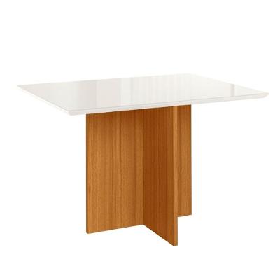 Mesa de Jantar Helô Retangular Vidro 120cm Off White Pallazio
