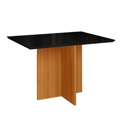Mesa de Jantar Helô Retangular Vidro 120CM Grafite Pallazio