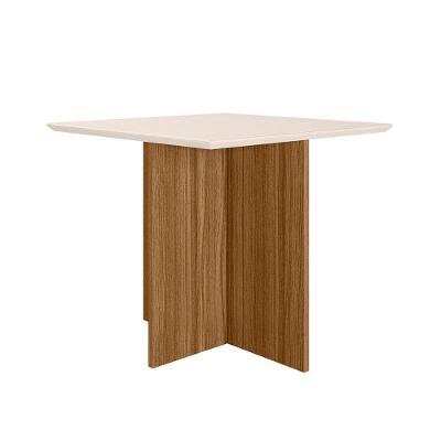 Mesa de Jantar Helô 4 Lugares Quadrada MDP 90cm Off White Pallazio