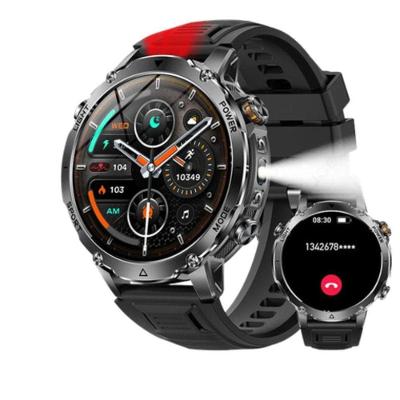 Relógio Smartwatch Militar para Uso Externo com Lanterna Sos à Prova D'água Preto Lige