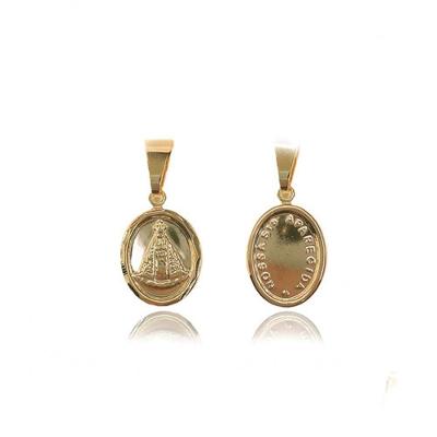 Pingente Higipack Nossa Senhora Aparecida Folheado em Ouro 18K em Metal Banhado 1,9 X 1,8CM Dourado