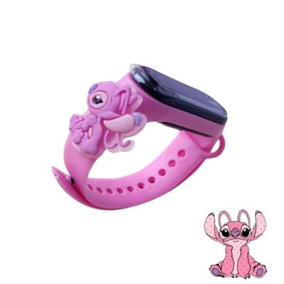 Relógio Infantil Feminino Angel Stitch Analógico Rosa à Prova D'Água OEM