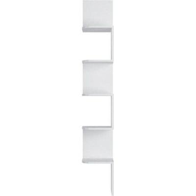 Estante de Canto Estante Canto Multivisão Branco em MDP com Design Minimalista para Ambientes
