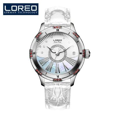 Relógio Feminino de Luxo Analógico 1101 à Prova D'água Branco Elegante