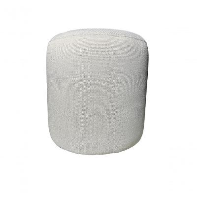Puff Redondo Não é Segredo Linho Cru Pé Fixo 40x45 Nspr10l-f