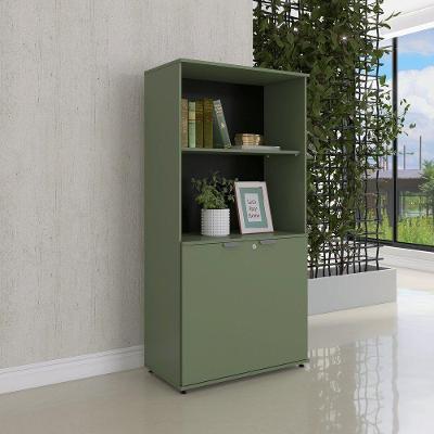 Armário Misto Para Escritório 2 Portas Com Chave 160cm Linha P15