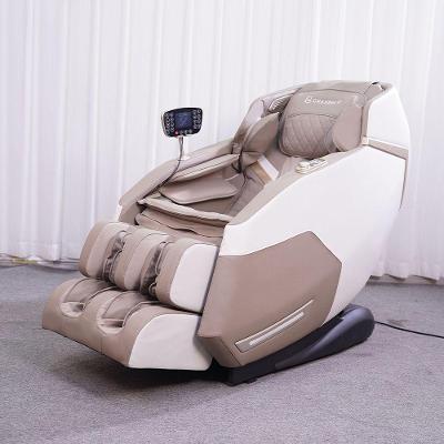 Poltrona De Massagem Elétrica Marley 3D Gravidade Zero Couro Sintético Bege Laura Lar
