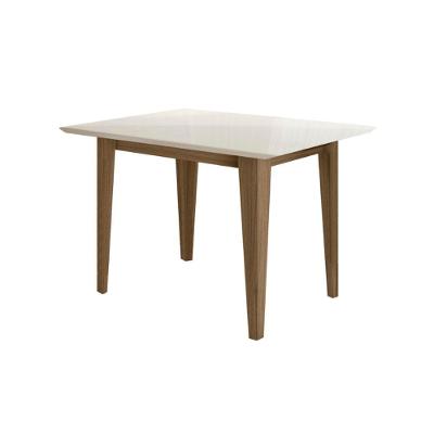 Mesa de Jantar Kate Retangular Vidro 120CM Off White Pallazio