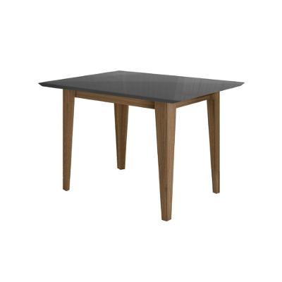 Mesa de Jantar Kate Retangular Vidro 120CM Carvalho e Grafite Pallazio
