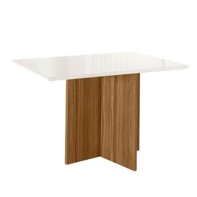 Mesa de Jantar Helô Retangular Vidro 120CM Off White Pallazio