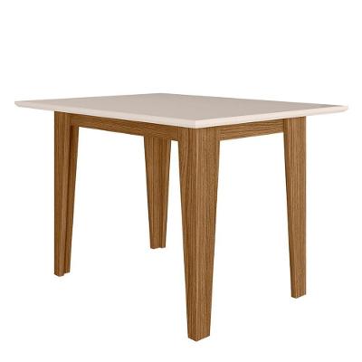 Mesa de Jantar Kate Retangular MDP 120CM Carvalho e Off White Pallazio